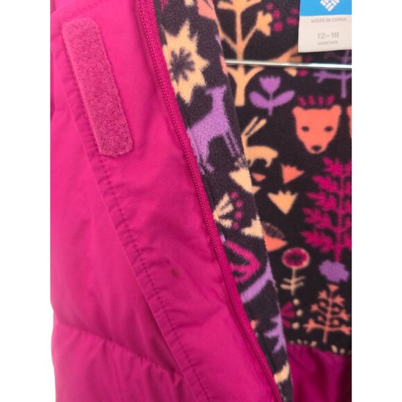Columbia Baby Girls Snuggly Bunny Bunting Hooded Snowsuit - Size 12-18 Months - Picture 9 of 11